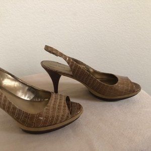 Nine West Slingback Open Toed Heels